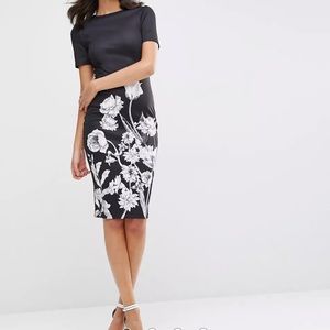 ASOS scuba midi t-shirt dress